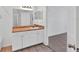 Bright bathroom featuring neutral cabinets, ceramic tile floors, and a single vanity at 5531 Rosehill Rd # 204, Sarasota, FL 34233