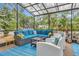 Inviting covered patio with comfortable seating and stylish decor, perfect for outdoor relaxation and entertaining at 6343 Hollywood Blvd, Sarasota, FL 34231