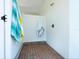 Convenient outdoor shower with brick flooring and privacy fencing, perfect for rinsing off after a swim at 7333 Point Of Rocks Rd, Sarasota, FL 34242