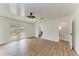 Bright bedroom with recessed lights and a door to the fenced outdoor area at 1016 38Th W St, Bradenton, FL 34205