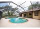 Screened-in pool and spa area is surrounded by a spacious patio, perfect for outdoor enjoyment and entertaining at 1143 131St E St, Bradenton, FL 34212