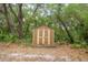 The backyard features a shed for extra storage and an abundance of trees providing privacy at 1143 131St E St, Bradenton, FL 34212