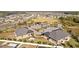 Aerial view of the community park featuring playground, picnic shelter, and common areas at 13422 Willow Bluestar Loop, Riverview, FL 33579