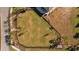 Overhead shot of the community dog park featuring shaded benches and mature trees at 13422 Willow Bluestar Loop, Riverview, FL 33579