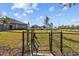 Fenced dog park area with a secure gated entrance, providing a safe space for pets to play and socialize at 13422 Willow Bluestar Loop, Riverview, FL 33579