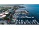 Aerial view of marina filled with boats and yachts, nestled along the picturesque waterfront at 1400 1St W Ave # 506, Bradenton, FL 34205