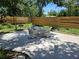 View of fenced in back yard with patio set at 15308 Fruitville Rd, Sarasota, FL 34240