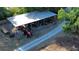Aerial view of the barn with equipment and machinery at 15308 Fruitville Rd, Sarasota, FL 34240