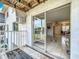 Balcony with a view to interior living room at 2321 Canal Dr # F25, Bradenton, FL 34207