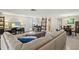 Comfortable living room showcases tile floors and an open layout flowing to other rooms of the home at 2435 Terry Ln, Sarasota, FL 34231