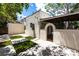 A lovely backyard showcasing a cozy covered patio and unique turf design at 4347 9Th N Ave, St Petersburg, FL 33713