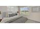Cozy bedroom showcasing a comfortable bed, soft lighting, and a window with a pleasant view at 4517 Dusky Dawn Ln, Palmetto, FL 34221