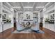 Elegant lobby with high ceilings, modern decor, and comfortable seating area at 5217 Chase Oaks Dr, Sarasota, FL 34241