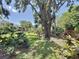 Lush backyard features beautiful mature trees providing shade with a view of the home at 5234 Lake Arrowhead Trl # 30, Sarasota, FL 34231