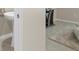 Hallway revealing a pedestal sink and decor at 6314 Distant Haze Pl, Palmetto, FL 34221