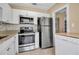 Well-equipped kitchen with stainless steel appliances and white cabinets at 1830 Virginia Dr, Bradenton, FL 34205