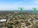 Aerial view shows the neighborhood and proximity of 1856 Wharf Rd to Siesta Key and Midnight Pass at 1856 Wharf Rd, Sarasota, FL 34231