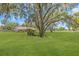 Spacious front yard with a mature tree providing shade and curb appeal at 3021 Leila Estelle Dr, Plant City, FL 33565