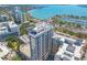 Aerial view showing the building's prime location by the bay at 33 S Palm Ave # 1403, Sarasota, FL 34236