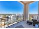 Balcony showcasing a city view with outdoor seating, perfect for relaxation and entertainment at 33 S Palm Ave # 1403, Sarasota, FL 34236