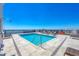 Rooftop pool with lounge chairs and stunning panoramic views of the city skyline and ocean at 33 S Palm Ave # 1403, Sarasota, FL 34236