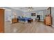 Spacious primary bedroom featuring hardwood floors, a ceiling fan, and natural light at 425 46Th Nw St, Bradenton, FL 34209