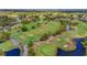 Scenic aerial view of the well-maintained golf course surrounded by ponds and greenery at 5291 Willow Links # 54, Sarasota, FL 34235