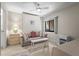 Cozy living room with a comfortable sofa and a stylish accent table at 5291 Willow Links # 54, Sarasota, FL 34235