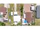 Aerial view of a property, highlighting its layout, yard space, and surrounding neighborhood at 997 28Th Avenue E Dr, Bradenton, FL 34208