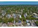 Expansive aerial view of a neighborhood with lush greenery, showcasing the community's serene and residential setting at 1140 Oak Ne St, St Petersburg, FL 33701