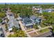 Bird's-eye view of the neighborhood highlighting tree-lined streets and proximity to nearby houses and community at 1140 Oak Ne St, St Petersburg, FL 33701