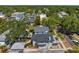 Top-down aerial view offering an intimate perspective of a house's placement within a bustling residential neighborhood at 1140 Oak Ne St, St Petersburg, FL 33701
