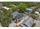 Wide shot of a residential area demonstrating the proximity to nearby houses and lush tree coverage at 1140 Oak Ne St, St Petersburg, FL 33701