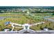 Aerial view of a Broadleaf community park featuring a playground and bike racks at 13132 Bayberry Way, Parrish, FL 34219