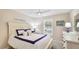 Relaxing bedroom with plantation shutters, soft lighting, and a 'Beach House' sign for a tranquil coastal vibe at 2306 64Th W St # 17, Bradenton, FL 34209