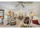 Open floor plan living room with elegant dining area and comfortable seating at 3941 Glen Oaks E Dr # 32, Sarasota, FL 34232