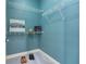 Walk-in closet with blue walls and white shelving at 4579 Tuscana Dr, Sarasota, FL 34241