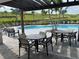 Outdoor community pool with plenty of seating and tables for residents to enjoy on a sunny day at 5521 Summit Gln, Bradenton, FL 34203