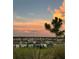 High angle community view of homes near a lake at sunset at 5521 Summit Gln, Bradenton, FL 34203