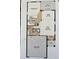 First floor floorplan showing the kitchen, living, dining, flex room, half bath, laundry and garage at 5521 Summit Gln, Bradenton, FL 34203
