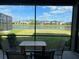 Screened-in patio area offers serene water views and a relaxing outdoor seating area at 5521 Summit Gln, Bradenton, FL 34203