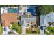 Aerial view of home with a private backyard, pool and patio at 6012 11Th W Ave, Bradenton, FL 34209