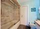 Well-lit walk-in shower at 6012 11Th W Ave, Bradenton, FL 34209