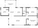 Floor plan showcasing the layout of the home including the living room, kitchen, and bedrooms at 6116 Rodgers Ave, Sarasota, FL 34231