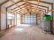 The inside of the shed boasts a workbench and room for storage at 6116 Rodgers Ave, Sarasota, FL 34231