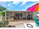 Outdoor living space featuring a screened-in porch with patio furniture and a paved patio at 7508 9Th N Ave, St Petersburg, FL 33710