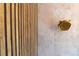 Close up of modern shower with wood accent wall, tile wall and gold shower head at 8808 44Th Avenue W Dr, Bradenton, FL 34210