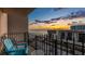 Balcony overlooking the ocean and beachfront at sunset at 1212 Benjamin Franklin Dr # 909, Sarasota, FL 34236