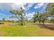 Picturesque backyard with lush greenery, mature trees, and a charming garden bed, ideal for relaxation and outdoor activities at 1375 Norwalk Ter, Port Charlotte, FL 33953