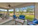 Covered patio with outdoor furniture and a view of the backyard at 1375 Norwalk Ter, Port Charlotte, FL 33953